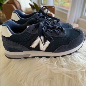 New Balance Women's Navy and White Sneakers